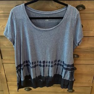 Pure Jill Tie-Dye High-Low Tee Sz L